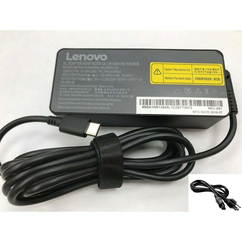 New Genuine Lenovo Yoga 300w 500w Gen 3 Gen 4 AC Adapter Charger 65W USB-C 25 Pack Educational