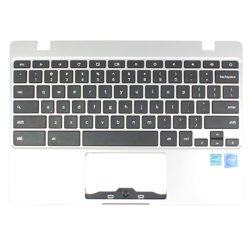 New Samsung 11 XE310XBA Chromebook Palmrest Assembly w/ Keyboard Only (no SD card cutout)
